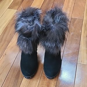 Woman's Boot Heels Size 37 Black New